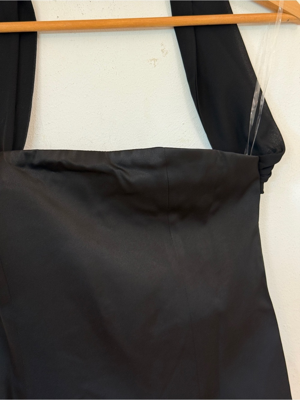 NWT Peppermayo Black Halter Cowl Neck Strapless Top M - Picture 4 of 7